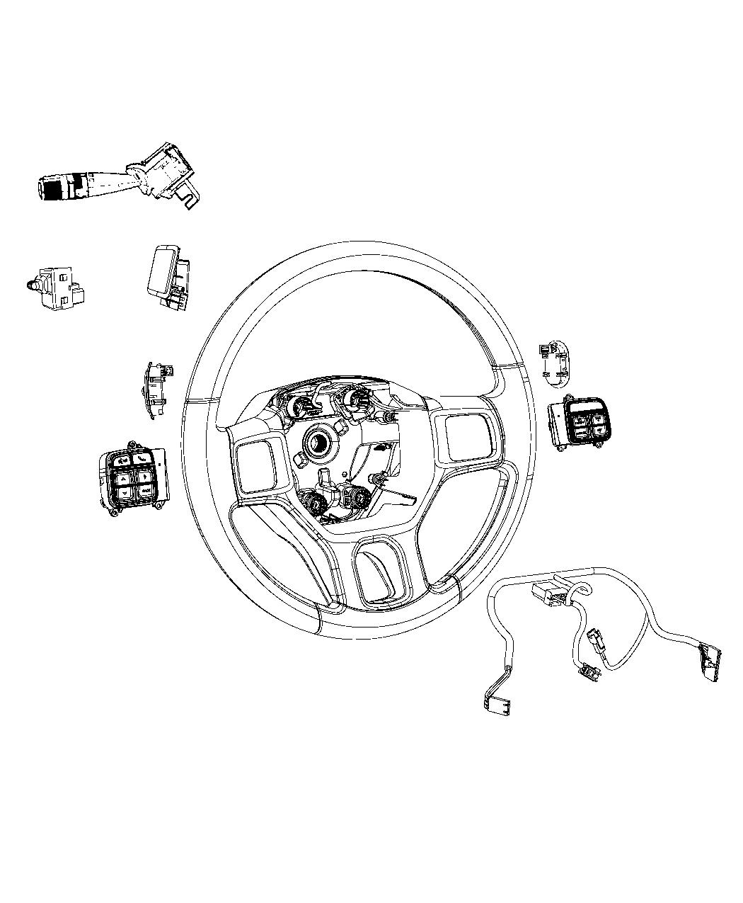 Switches, Steering Column and Wheel. Diagram