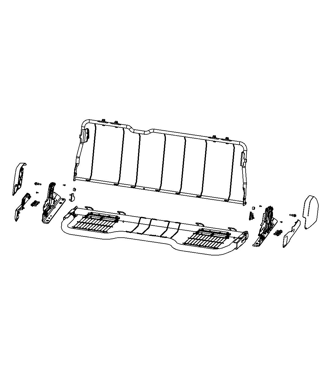 Diagram Crew Cab - Rear Seat Hardware - Bench. for your 2003 Chrysler 300  M 