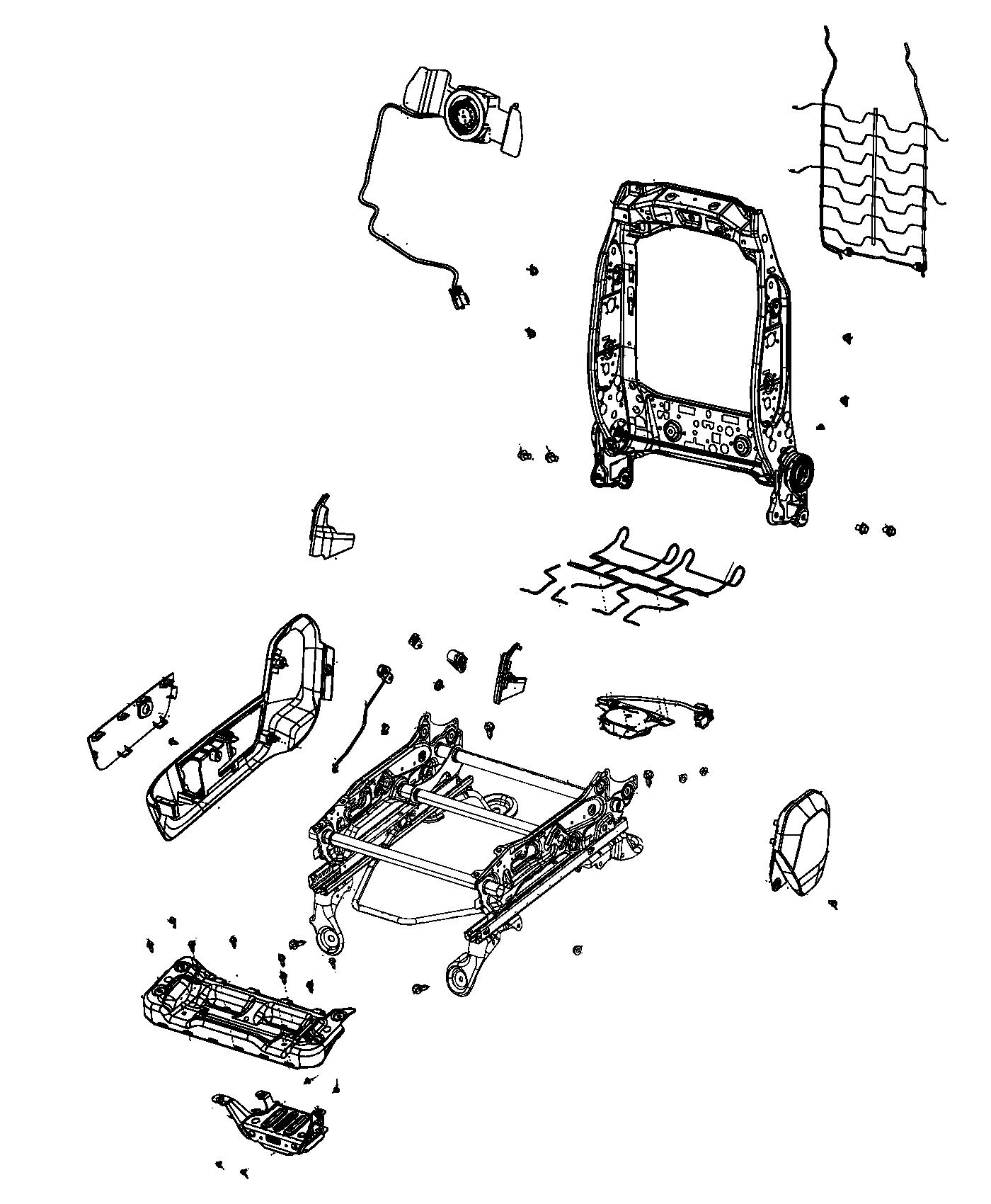 Diagram Adjusters, Recliners and Shields - Passenger Seat. for your 2003 Chrysler 300  M 