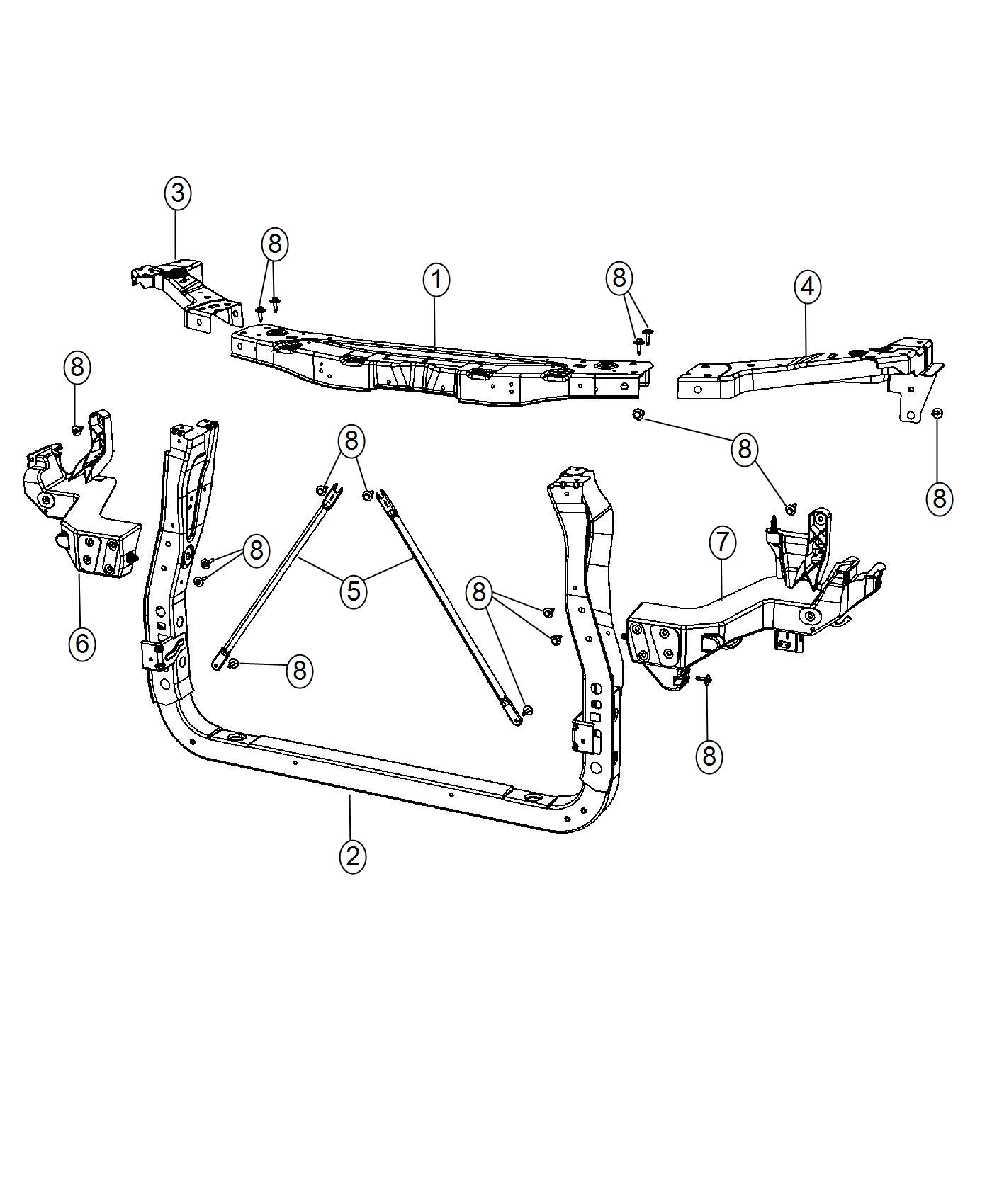 Diagram Radiator Support. for your Chrysler 300  M