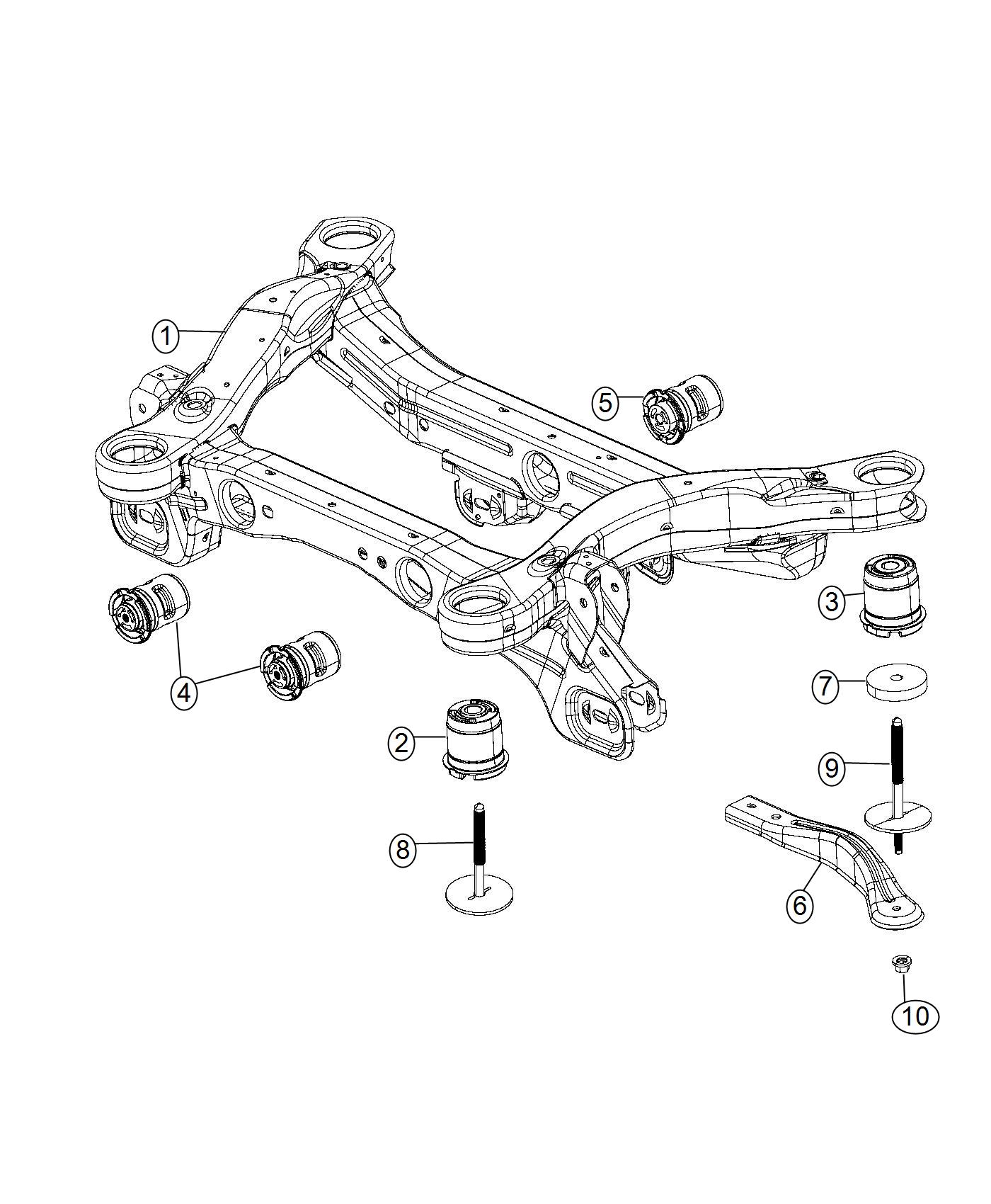 Diagram Cradle, Rear Suspension. for your 2019 Jeep Compass   