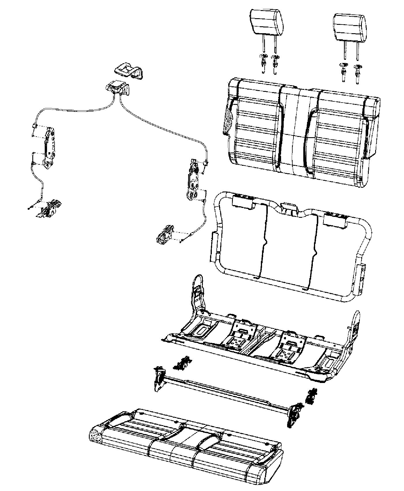 Diagram Rear Seat - Bench - Trim Code [F7]. for your 2004 Chrysler 300  M 