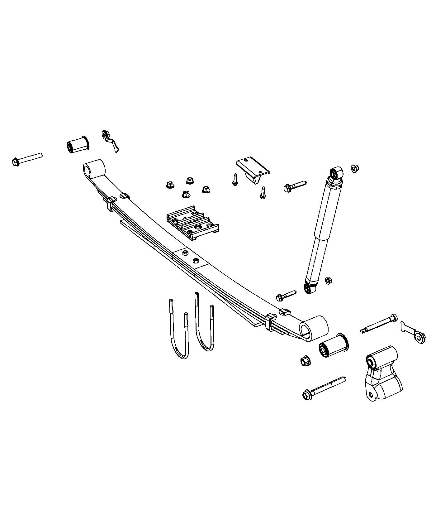 Diagram Suspension, Rear. for your Ram 3500  