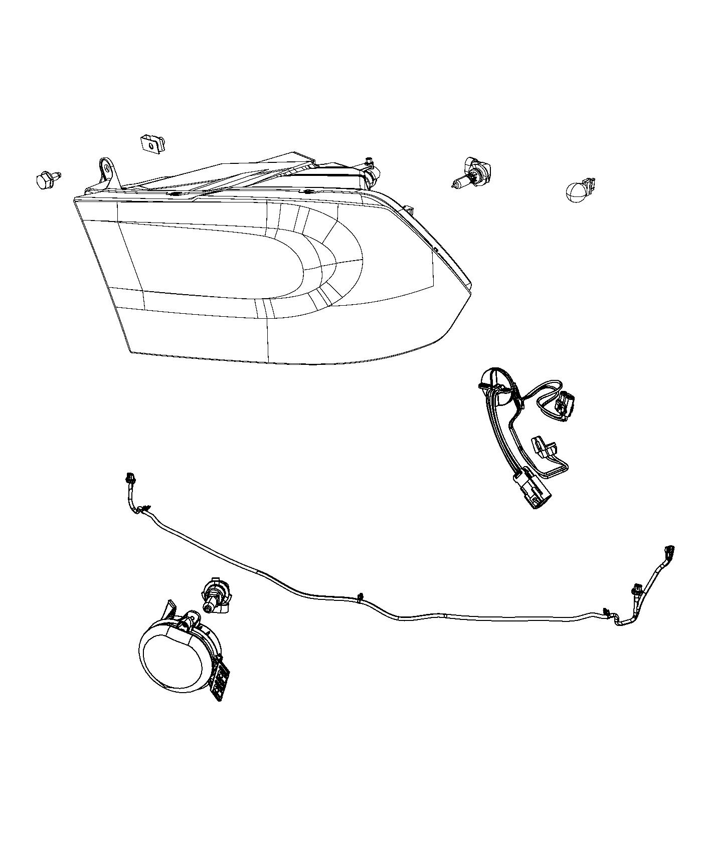 Diagram Lamps, Front. for your 2003 Chrysler 300  M 