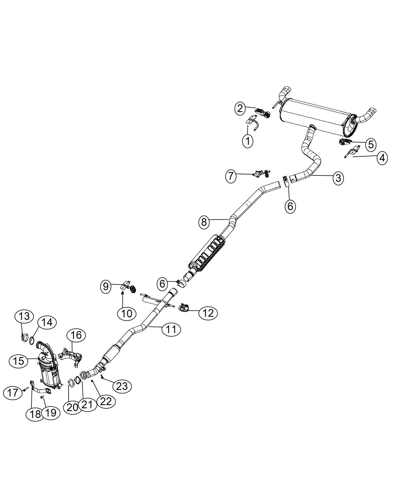 Diagram Exhaust System. for your 1999 Chrysler 300  M 