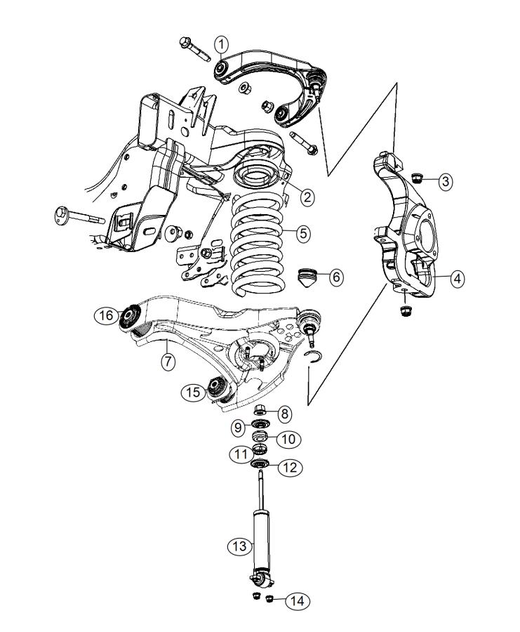 Suspension, Front, DJ 2. Diagram