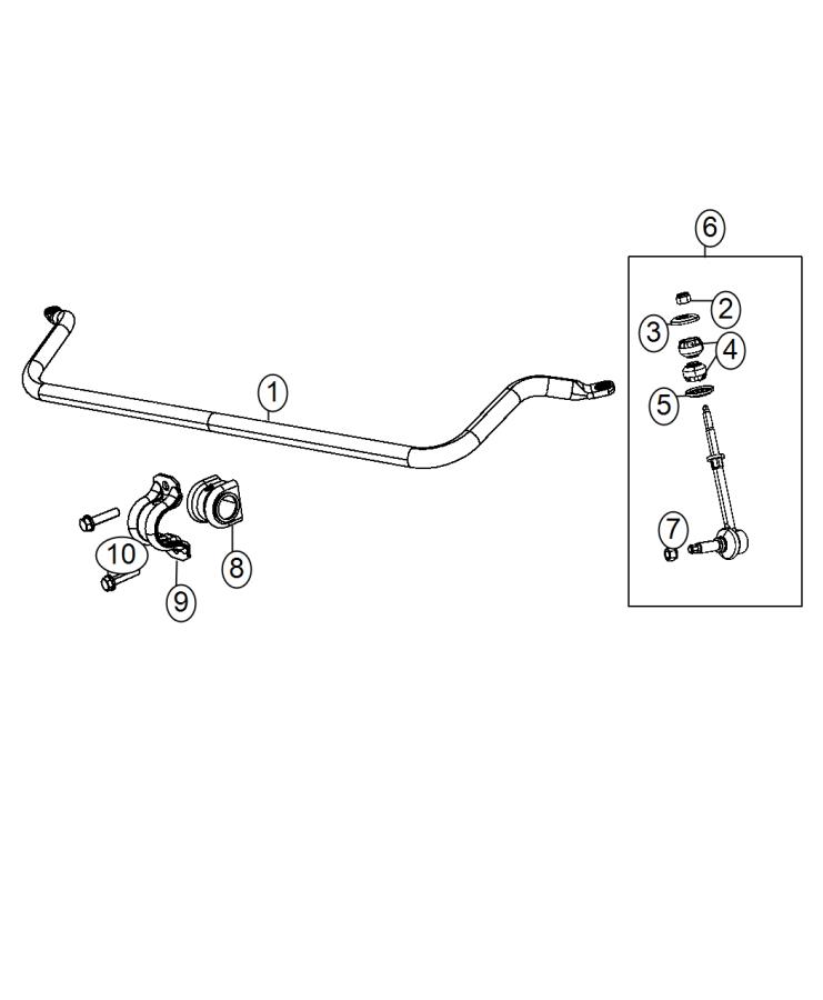 Diagram Stabilizer Bar, Front, DJ 7. for your 2003 Chrysler 300  M 