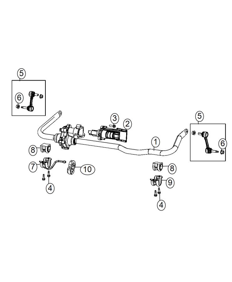 Diagram Stabilizer Bar, Front, DJ 7. for your 2003 Chrysler 300  M 