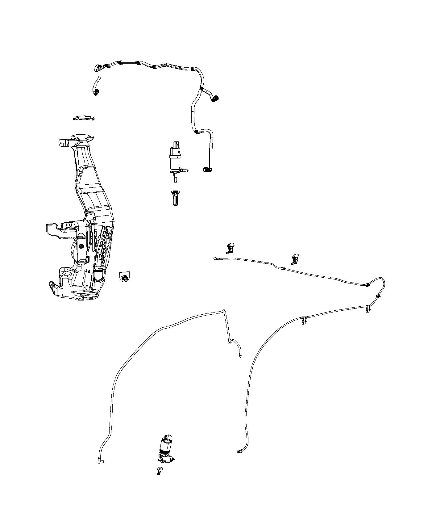 Diagram Front Washer and Headlamp Washer System. for your Jeep