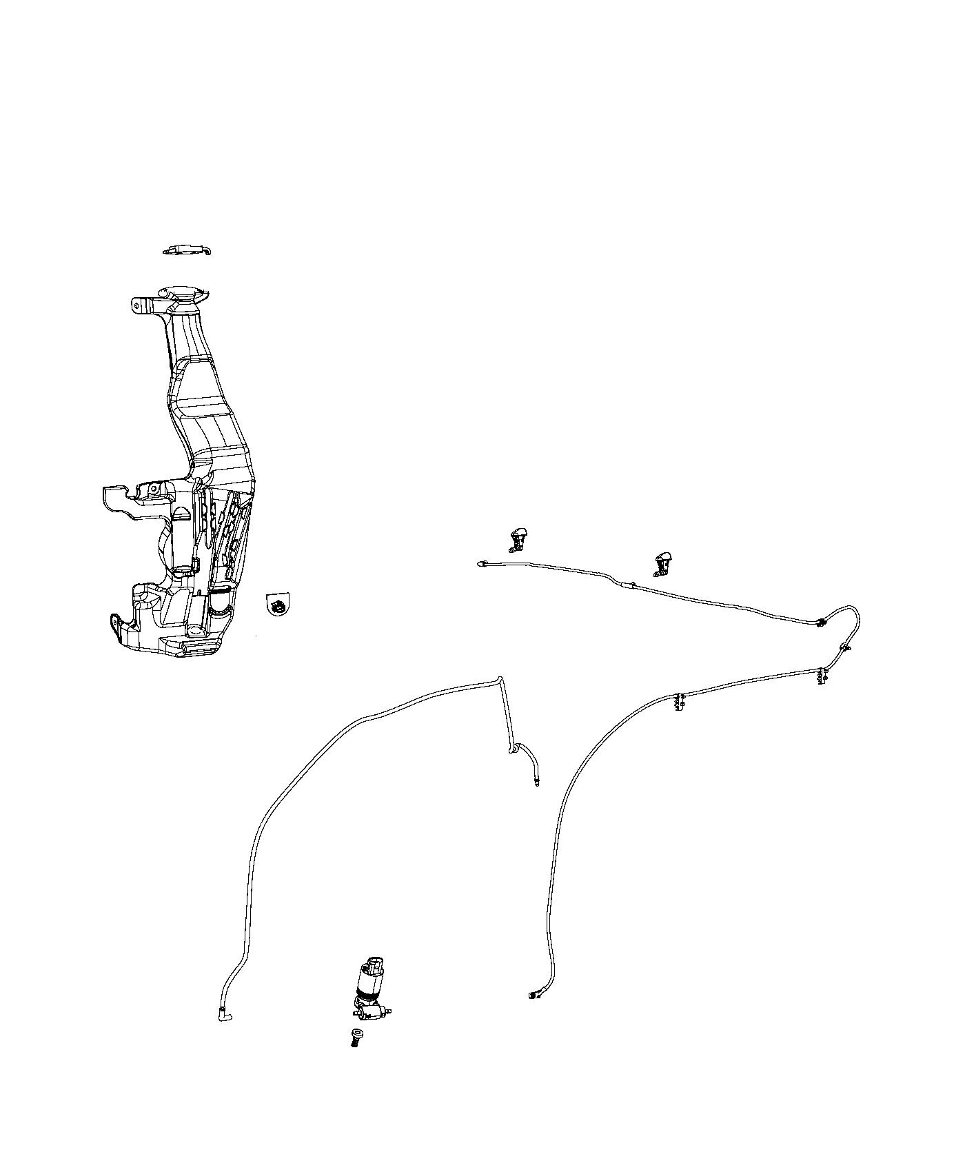 Diagram Front Washer System. for your Jeep