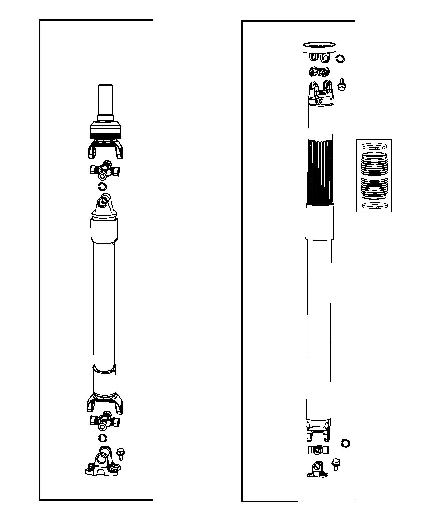 Diagram Shaft, Drive, 1-Piece. for your 2003 Chrysler 300  M 