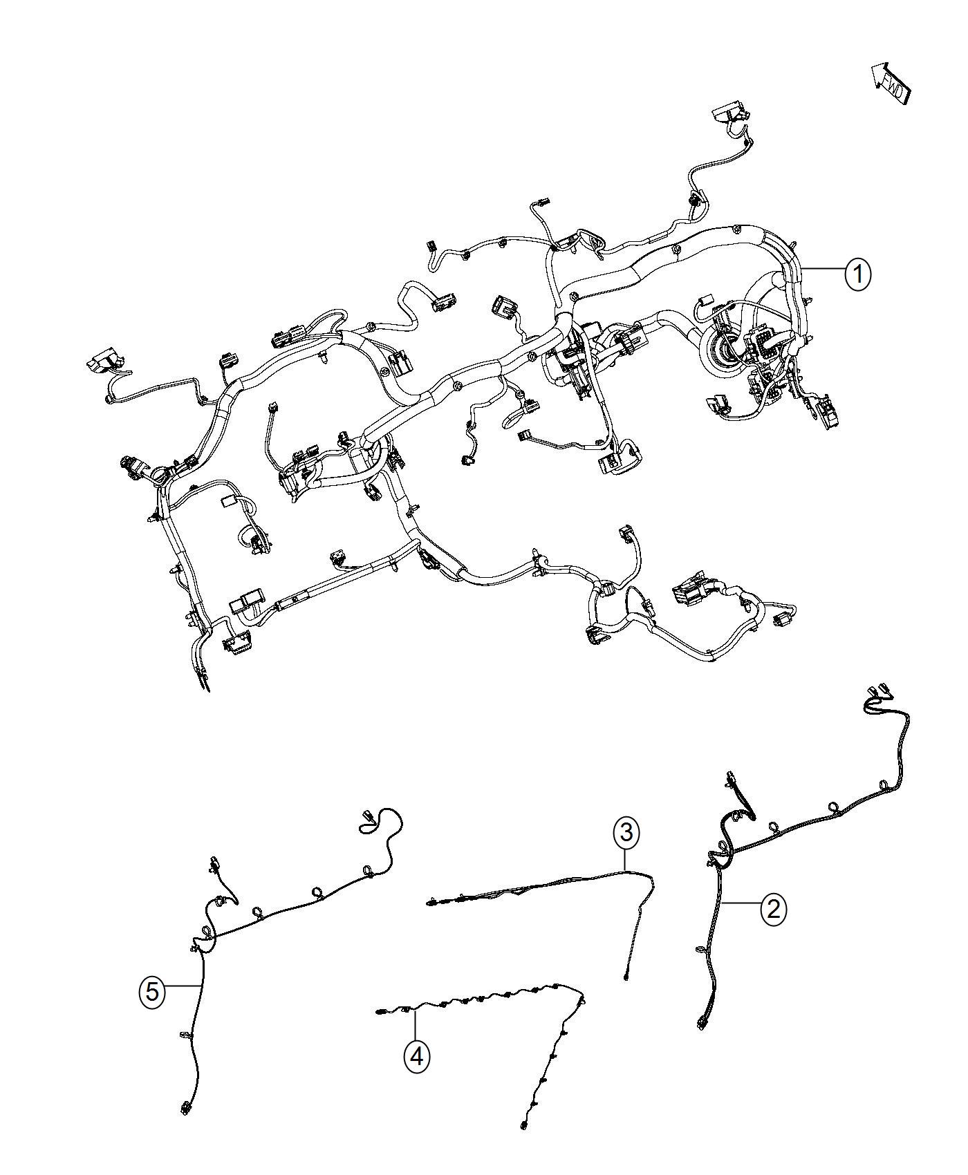 Diagram Wiring, Instrument Panel. for your 2021 Ram 1500  Tradesman Crew Cab 