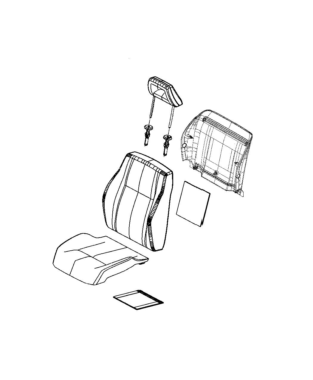 Diagram Front Seat - Bucket - Trim Code [EL]. for your 2000 Chrysler 300  M 