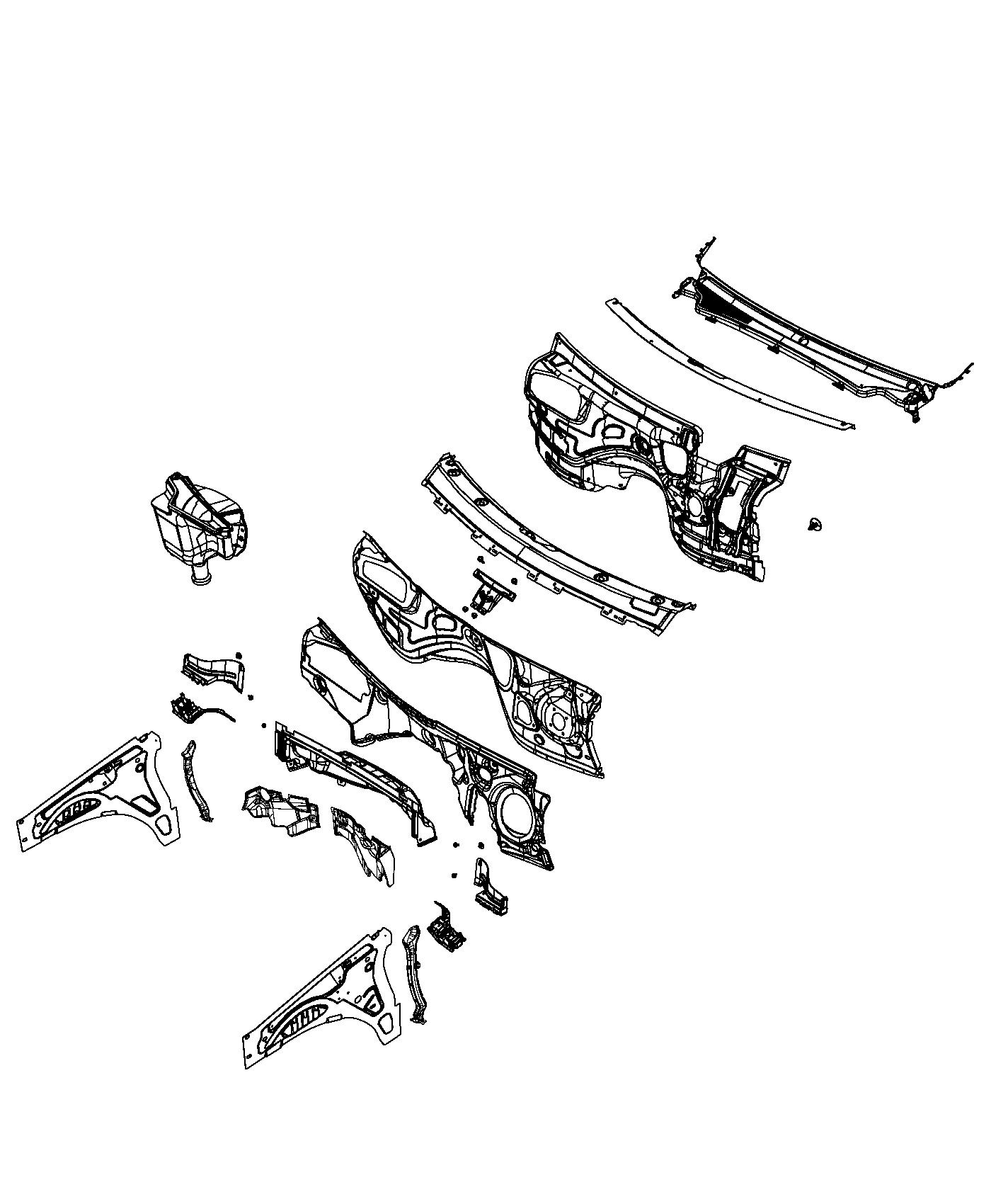 Cowl , Dash Panel and Related Parts. Diagram