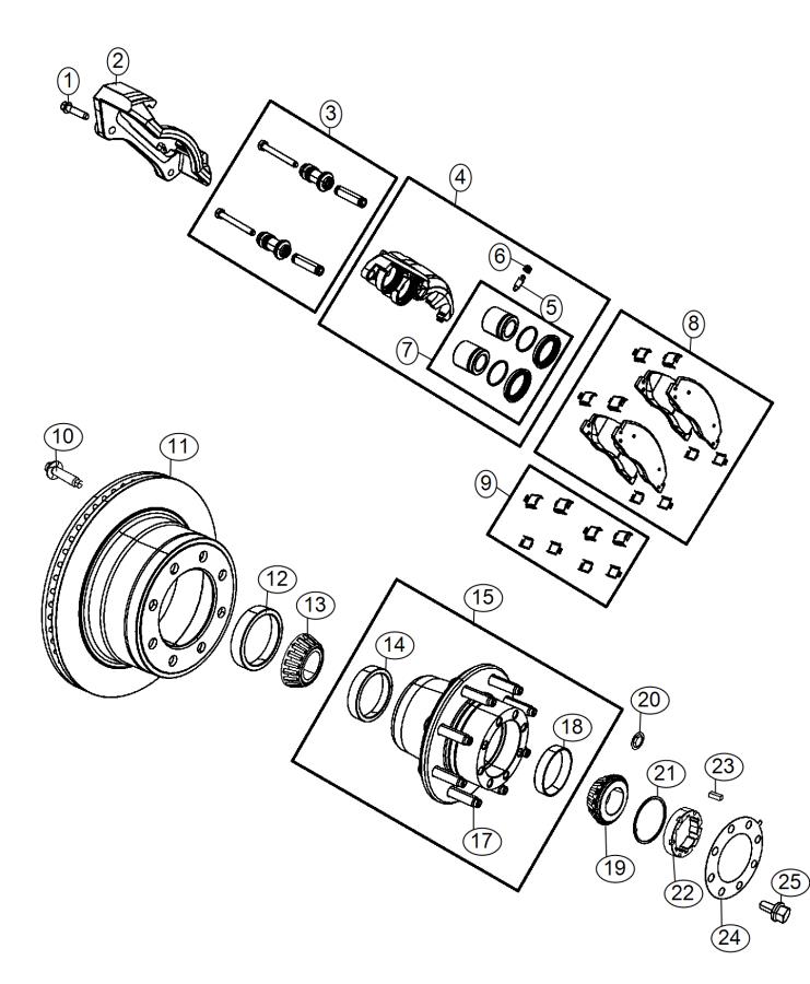 Brakes,Rear Disc. Diagram