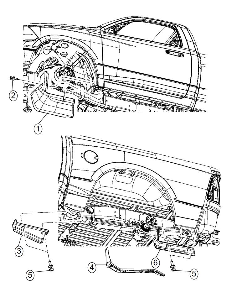 Diagram Fender Guards. for your 2005 Dodge Ram 3500   