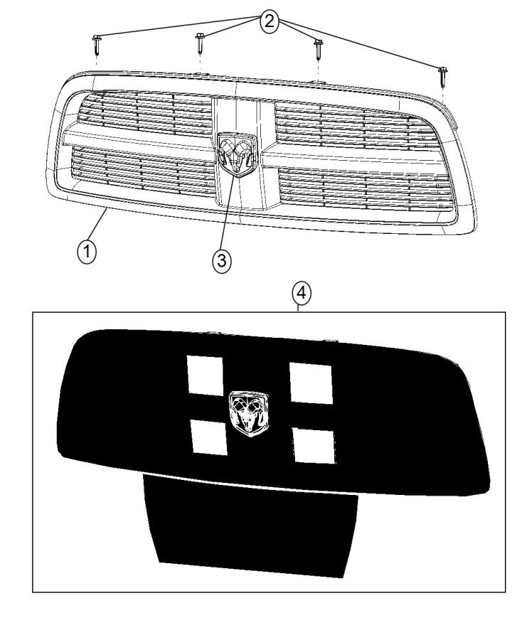 Diagram Grilles. for your Dodge Dakota  