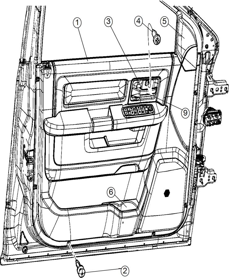 Front Door Trim Panels. Diagram