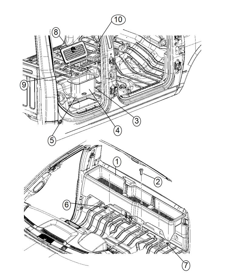 Rear Storage Compartment. Diagram