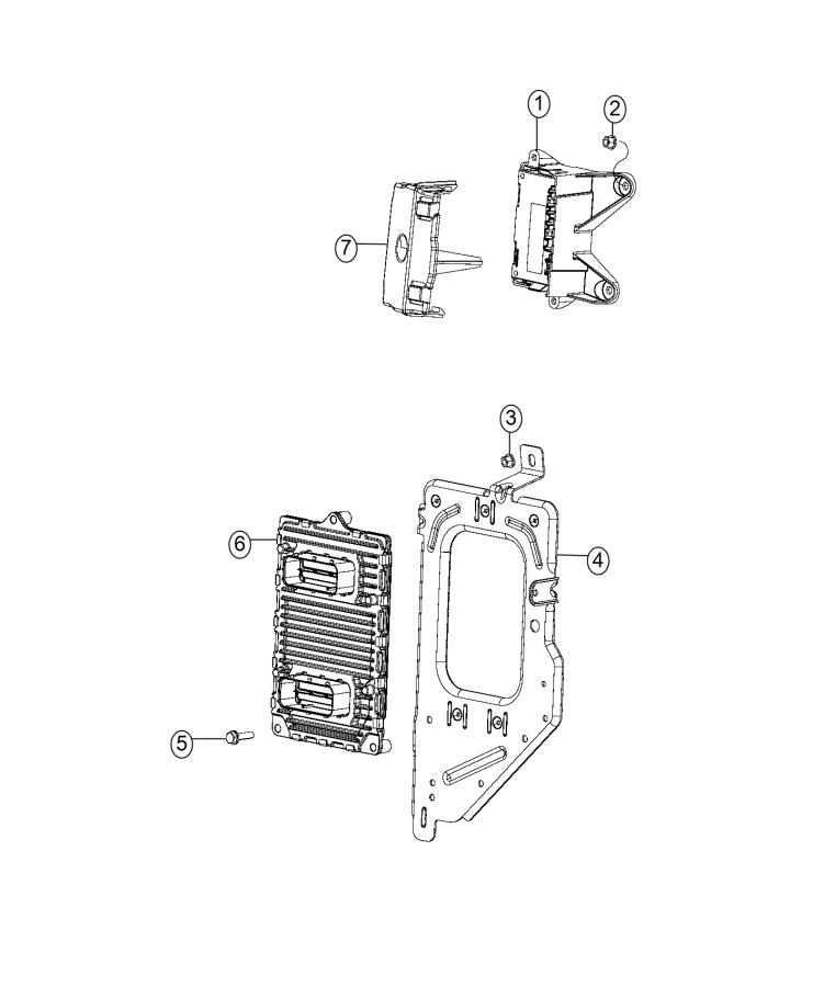 Diagram Modules Engine Compartment. for your Ram 3500  