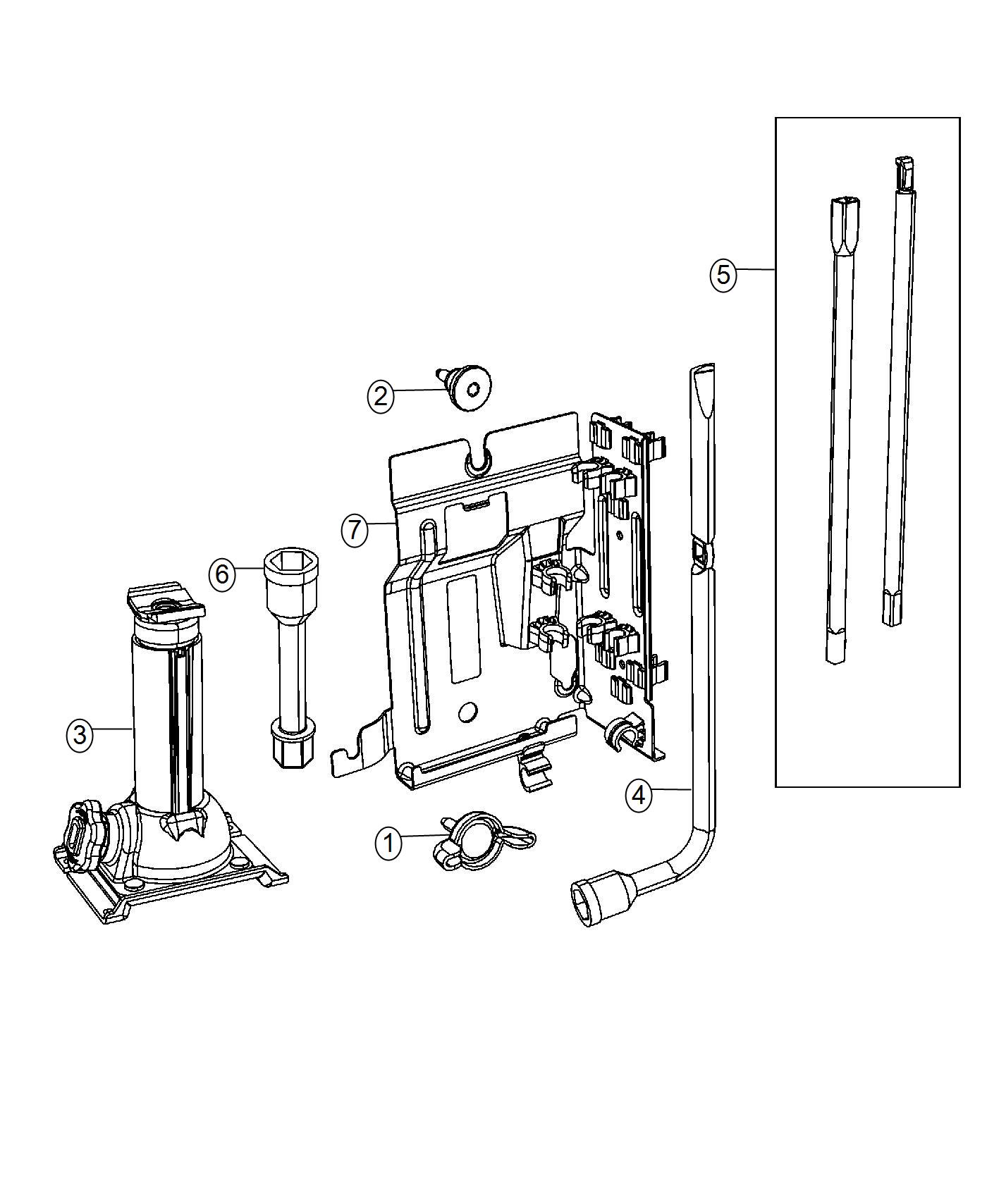 Jack Assembly And Tools. Diagram