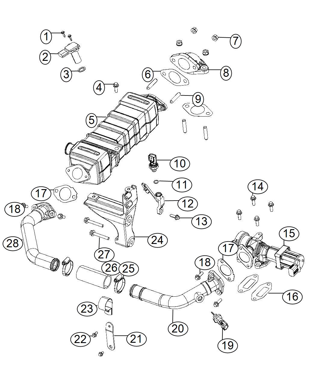 Ram 3500 Gasket. Egr cooler - 68210505AA | Libertyville IL