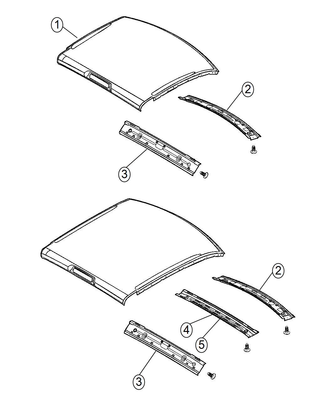 Diagram Roof Panel. for your 2014 Ram 3500   