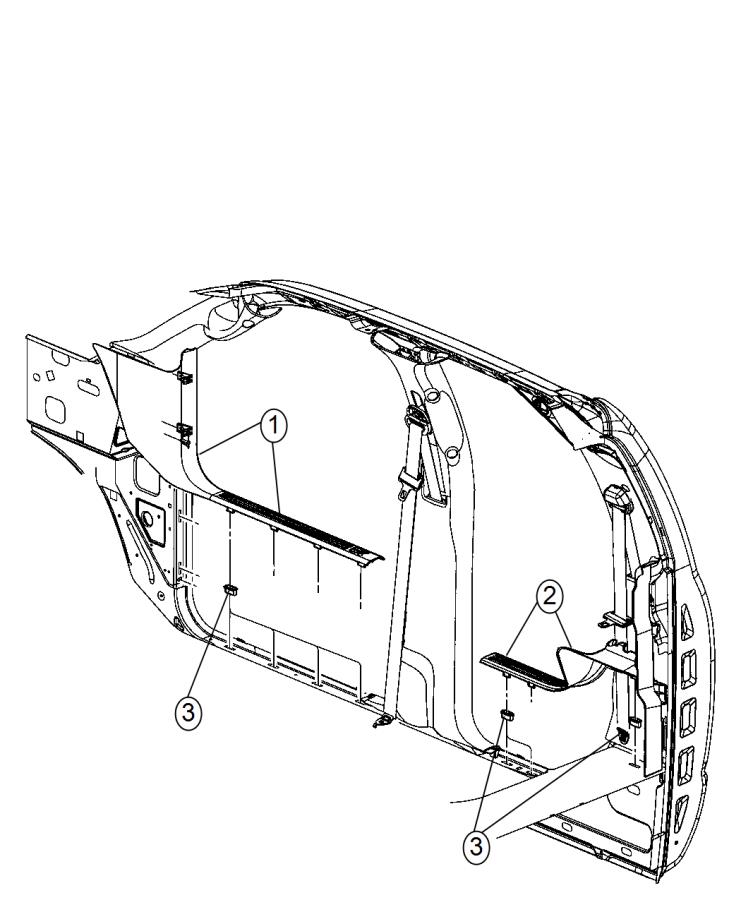 Cowl Side Panel and Scuff Plates. Diagram