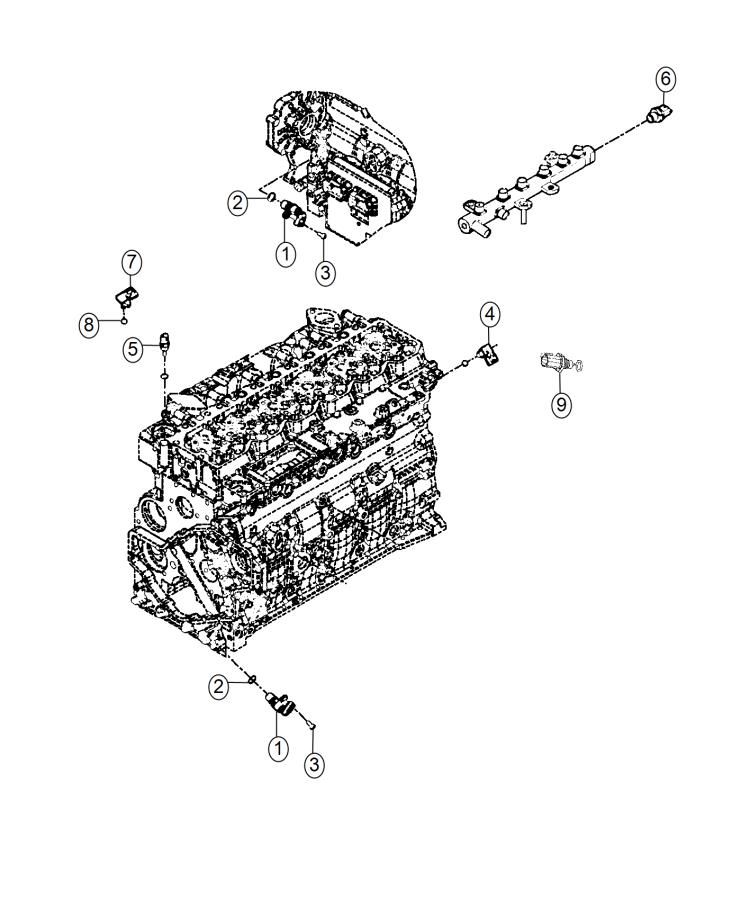 Diagram Sensors, Engine. for your Ram 2500  