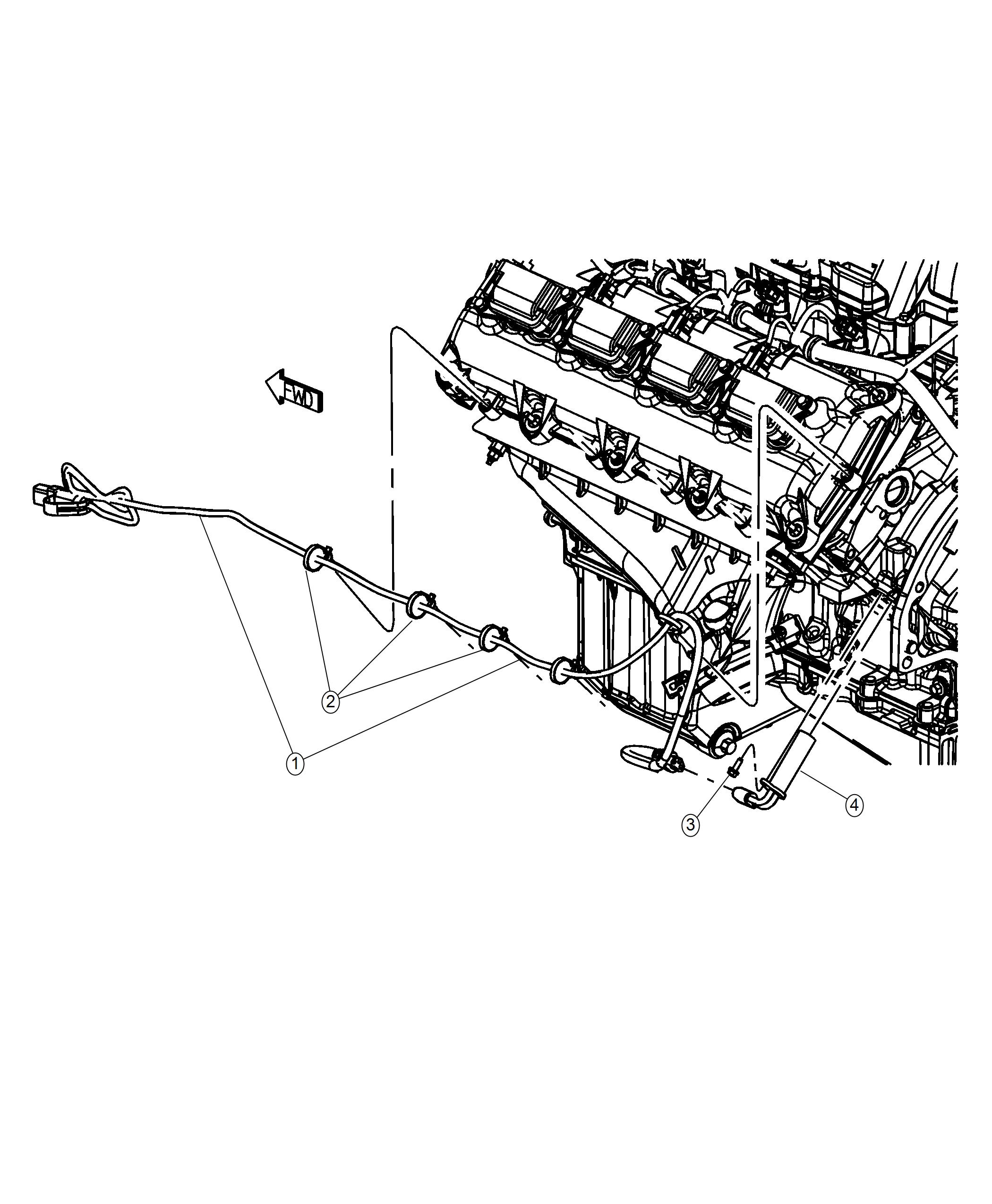 Diagram Engine Cylinder Block Heater 5.7L [5.7L V8 HEMI VVT Engine]. for your Ram 5500  