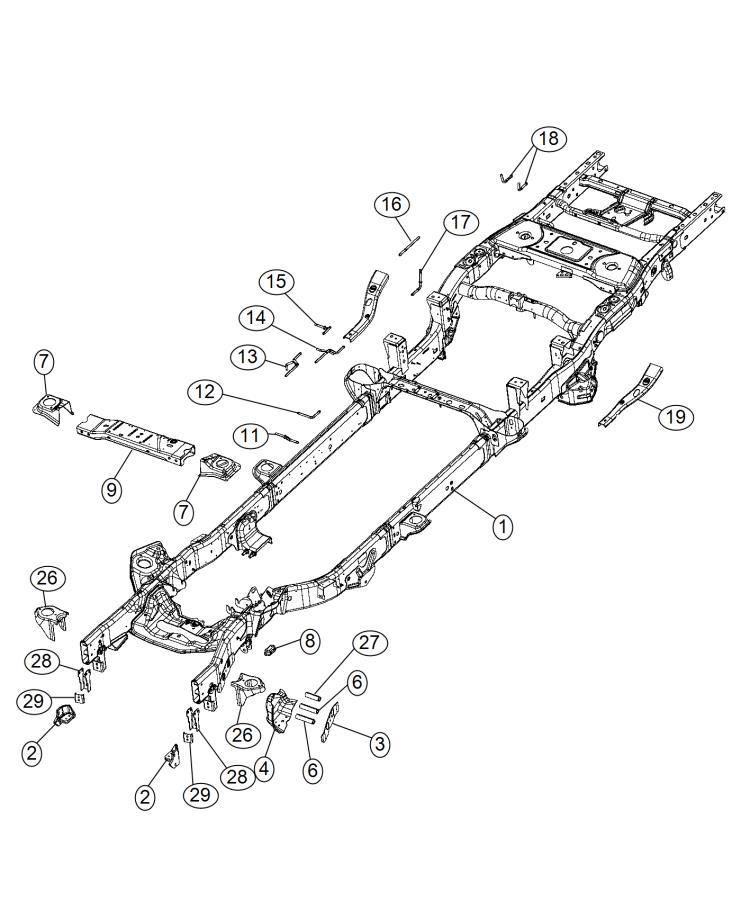 Diagram Frame, Complete. for your Dodge Ram 1500  