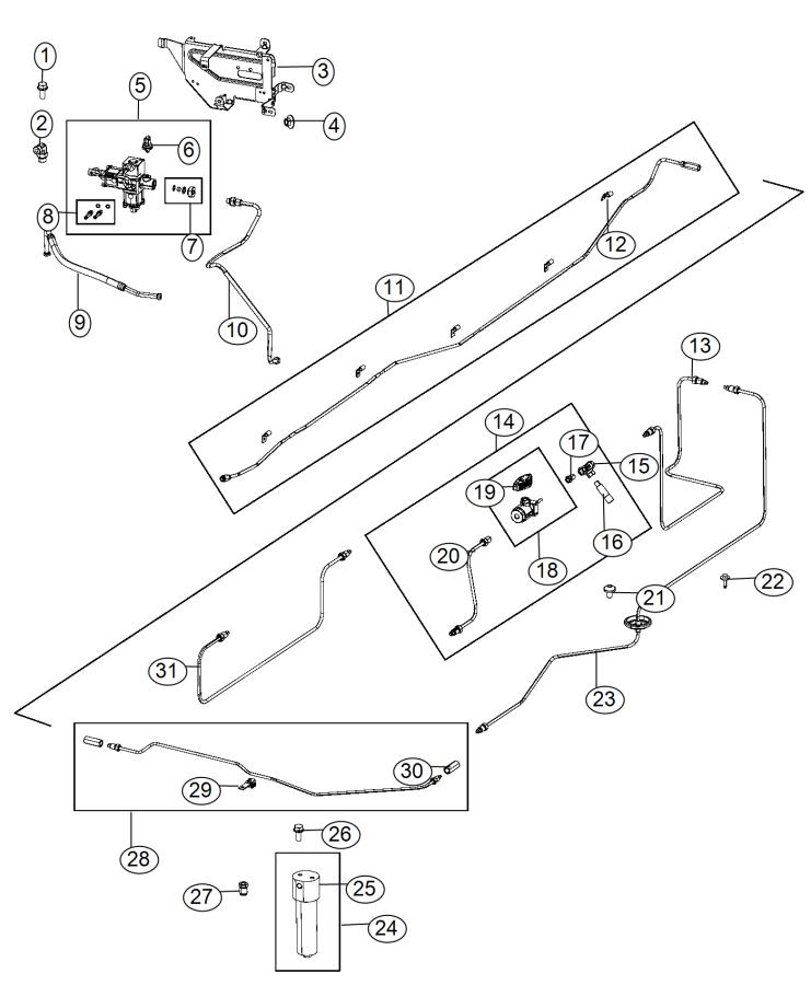 Diagram Fuel Lines, CNG. for your 2003 Chrysler 300  M 