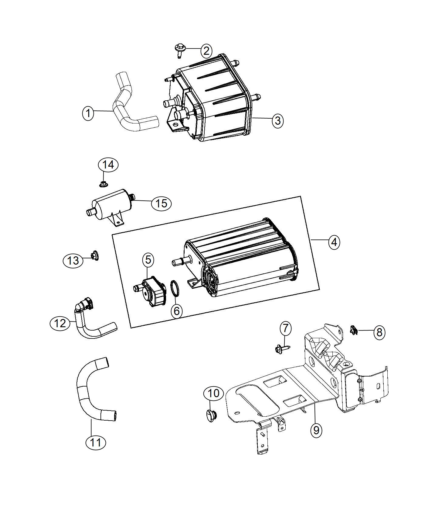 Vacuum Canister and Leak Detection. Diagram