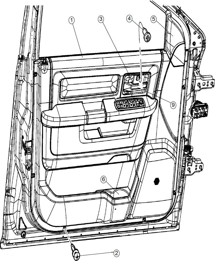 Diagram Front Door Trim Panels. for your Ram 4500  