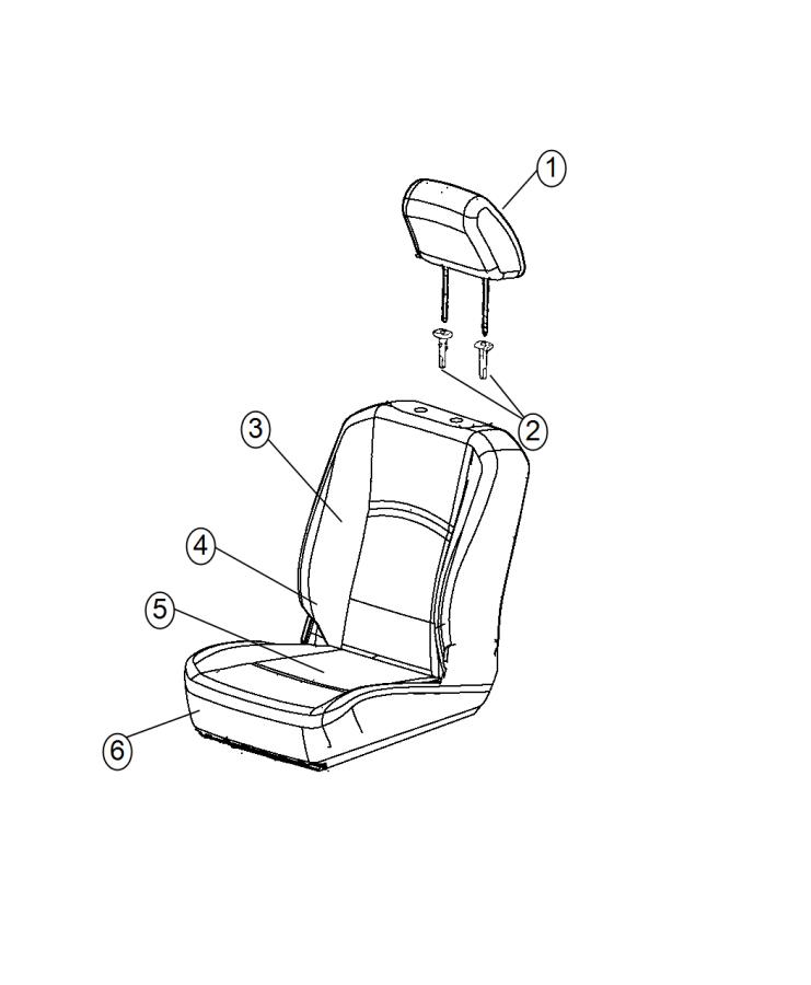 Diagram Front Seat - Bucket. for your Ram