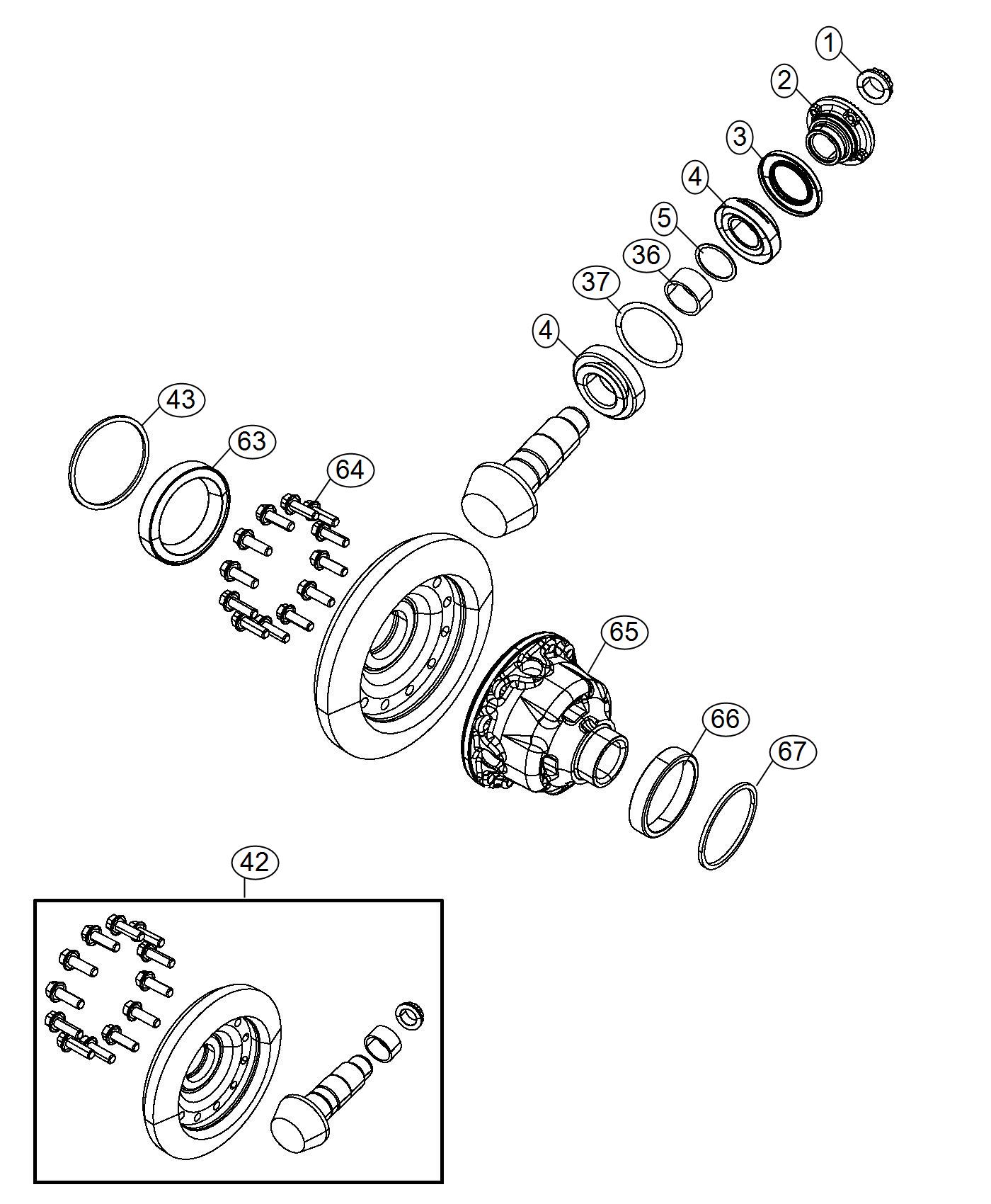 Diagram Differential Assembly. for your 2001 Chrysler 300  M 