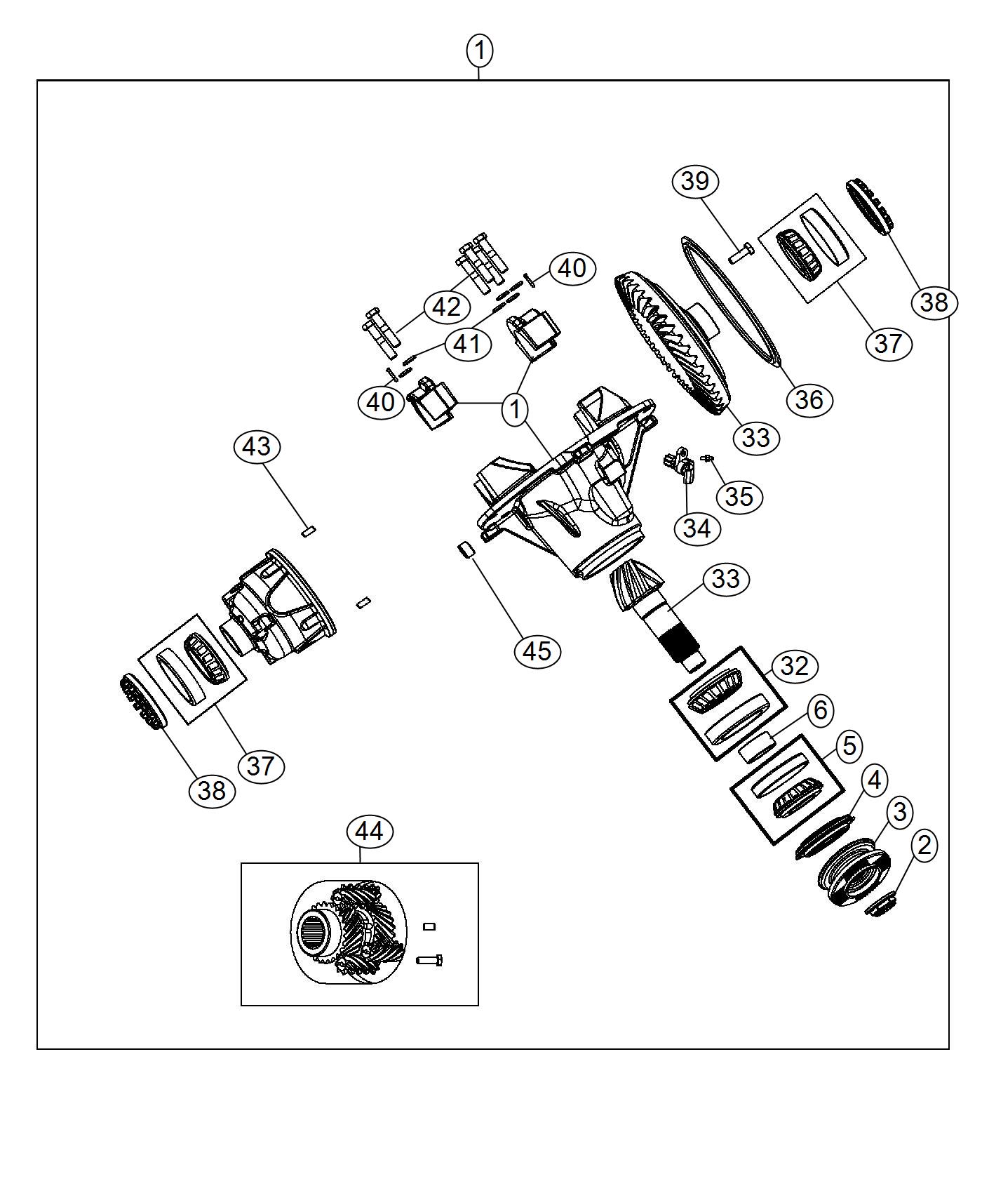 Diagram Differential Assembly. for your 2014 Ram 5500   