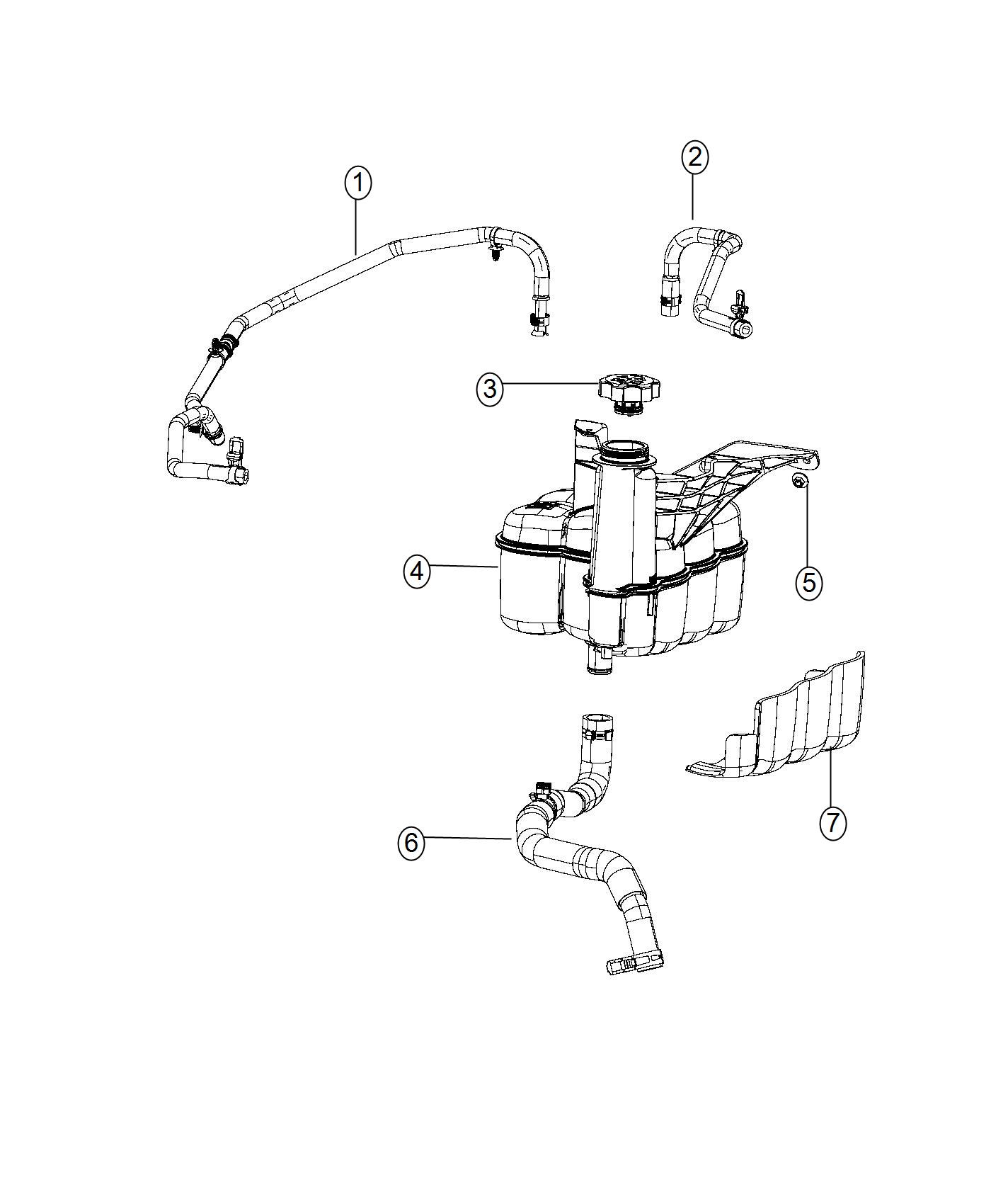 Diagram Coolant Recovery Bottle. for your Ram 4500  