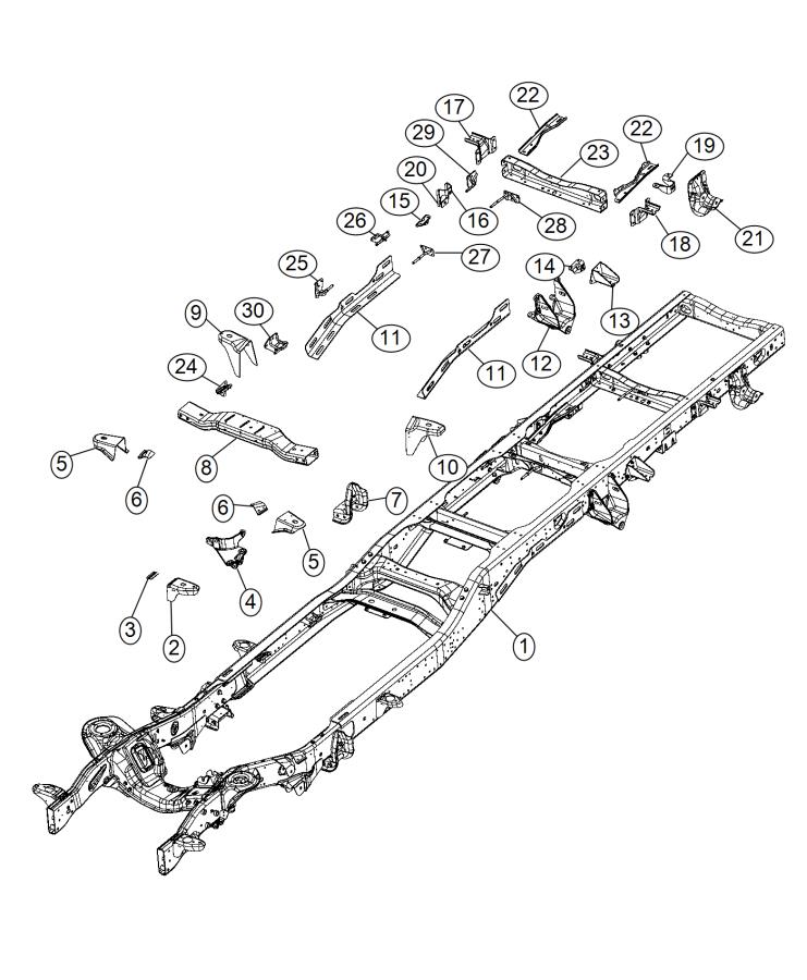 Diagram Frame Complete. for your 2010 Dodge Ram 2500   