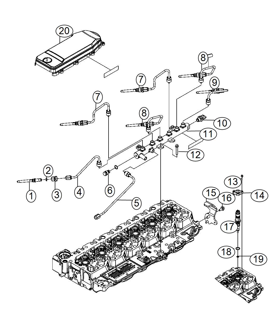 Diagram Fuel Injection Plumbing. for your 2010 Ram 2500   