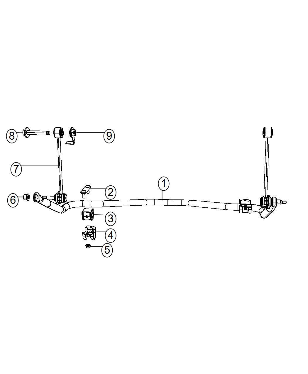 Diagram Stabilizer Bar, Rear. for your 2001 Chrysler 300  M 