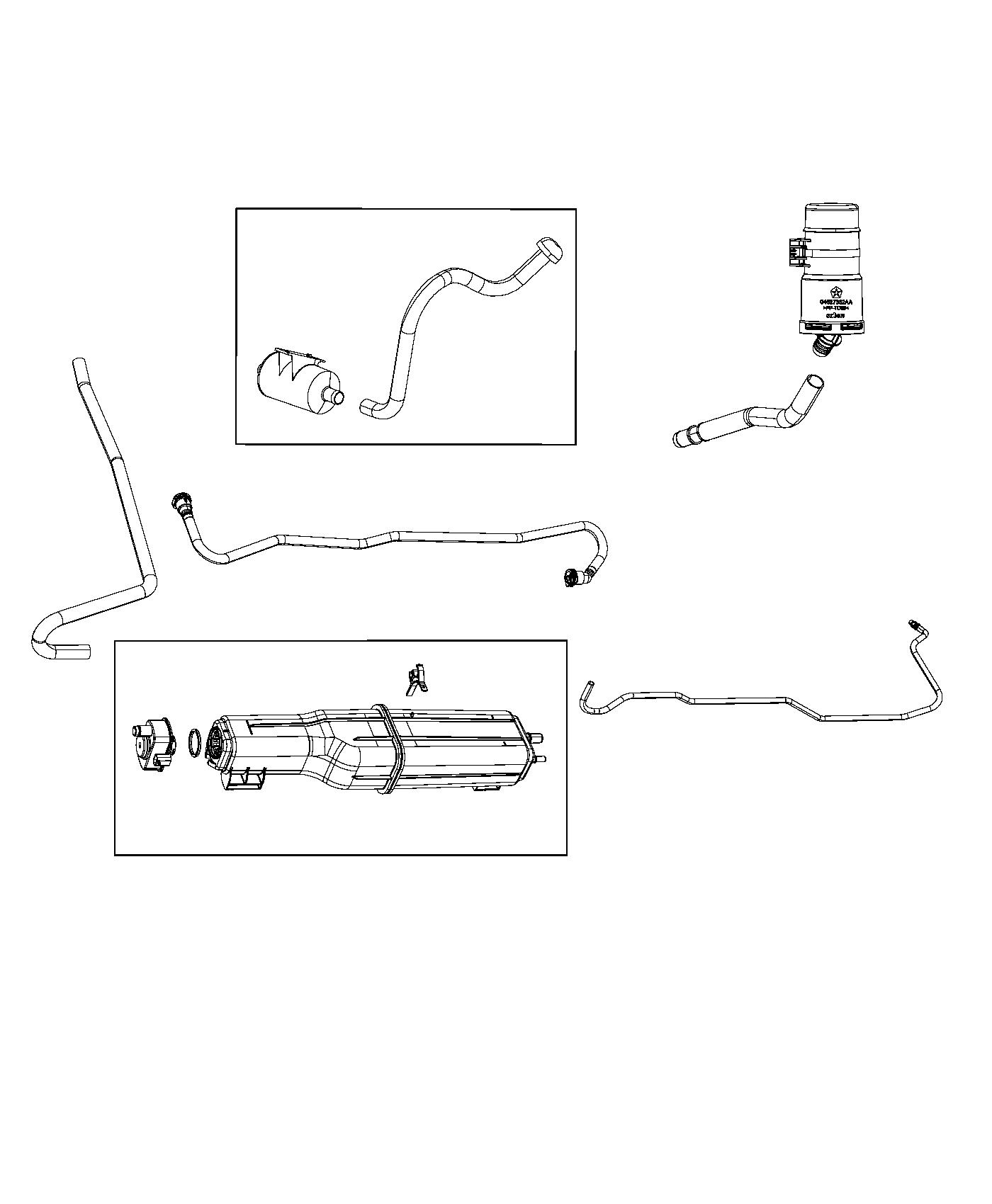 Diagram Vapor Canister and Leak Detection Pump. for your 2007 Dodge Ram 1500   