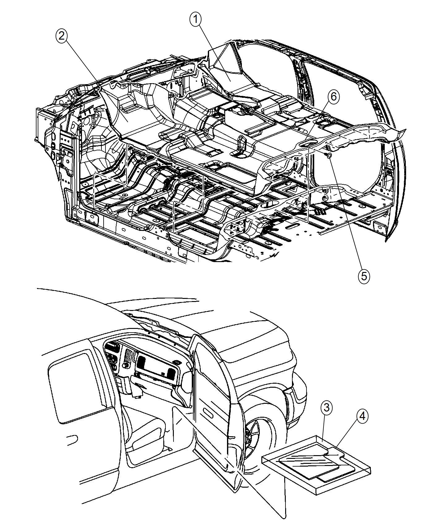 Diagram Carpet, Complete. for your 2016 Ram 2500 6.7L Turbo I6 Diesel M/T 4X2  