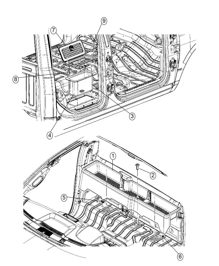 Rear Storage Compartments. Diagram