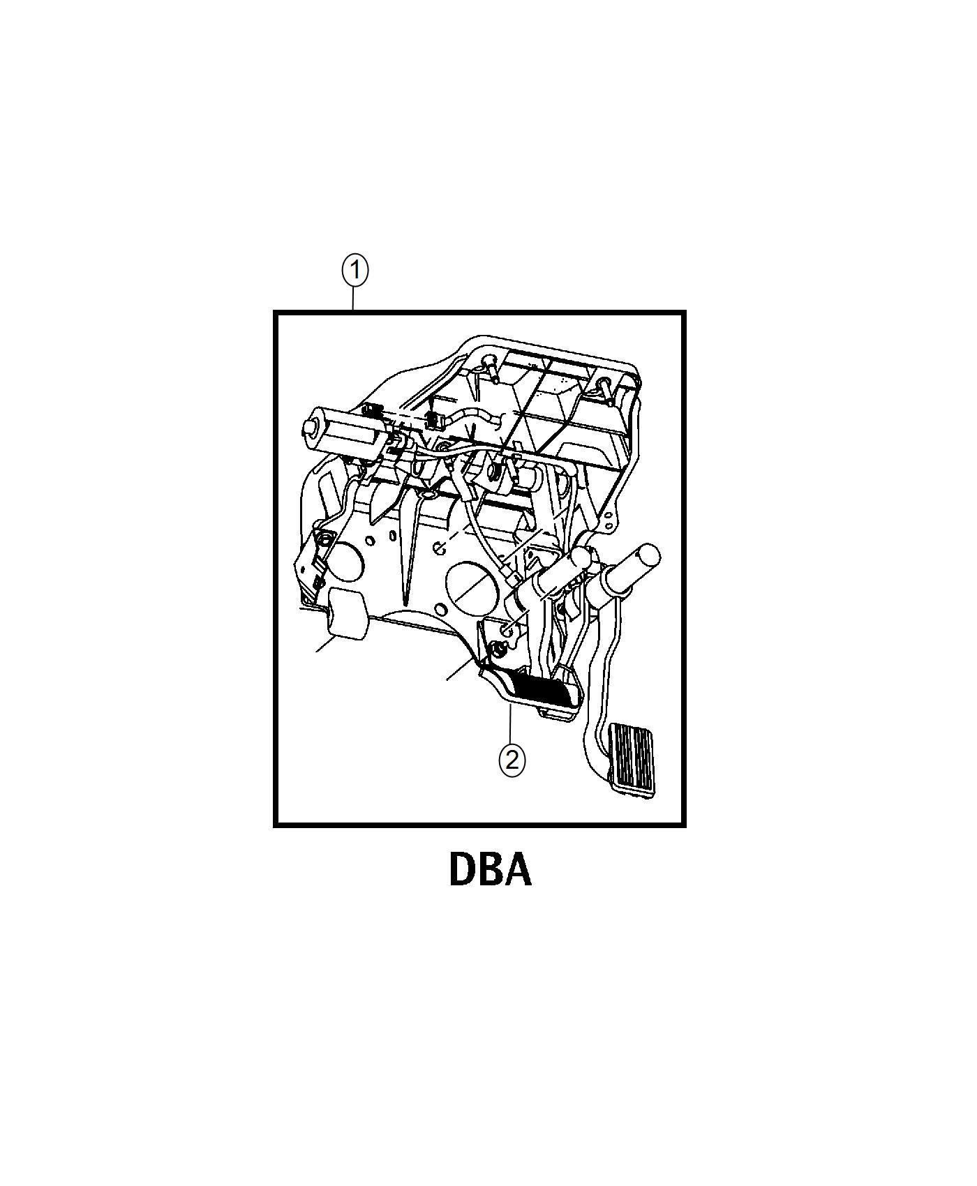 Full size assembly image of Pedal,Brake,Power Adjustable,[Power Adjustable Pedals w/Memory],[XAP]. (1/1)