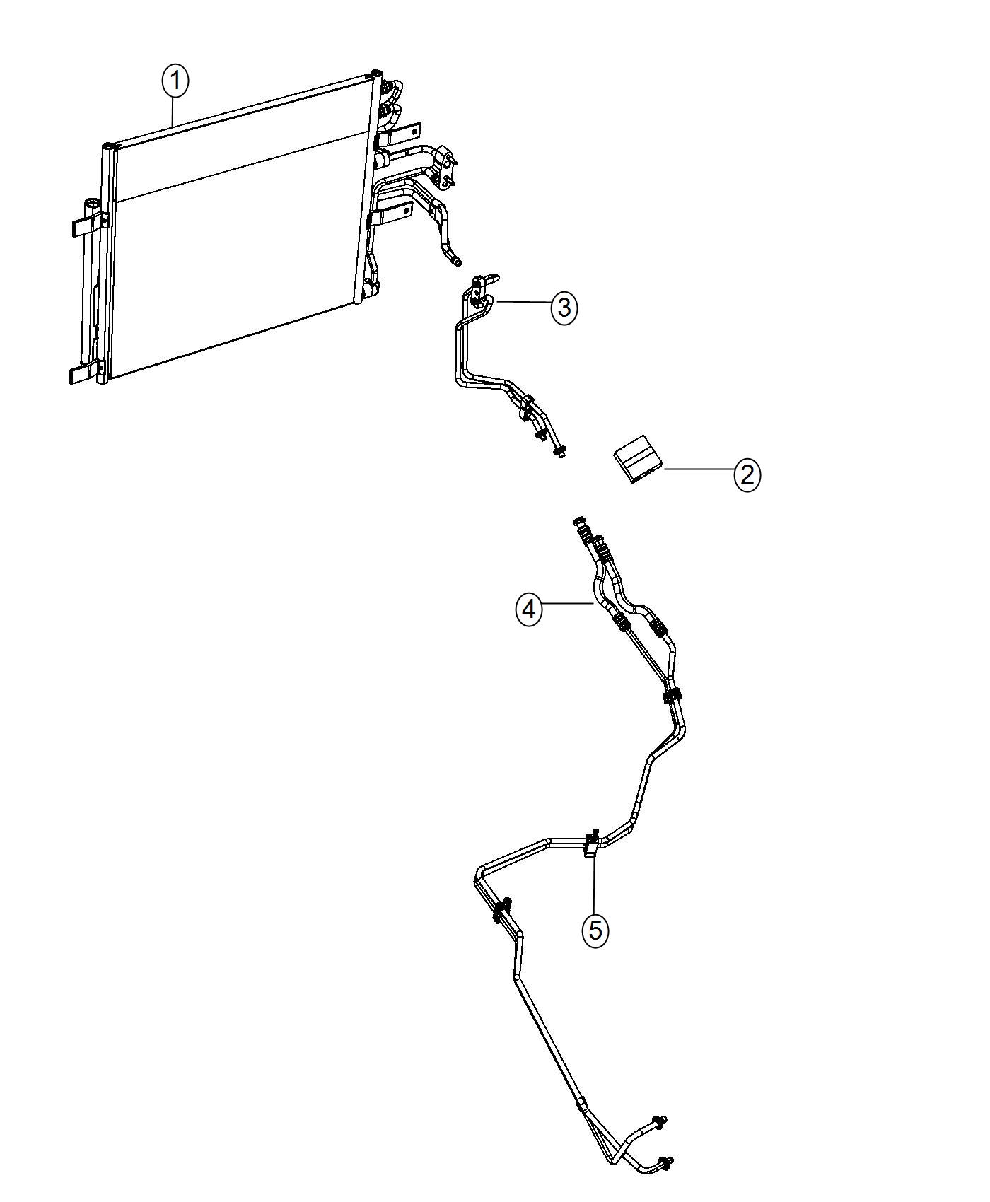 Transmission Oil Cooler and Lines. Diagram