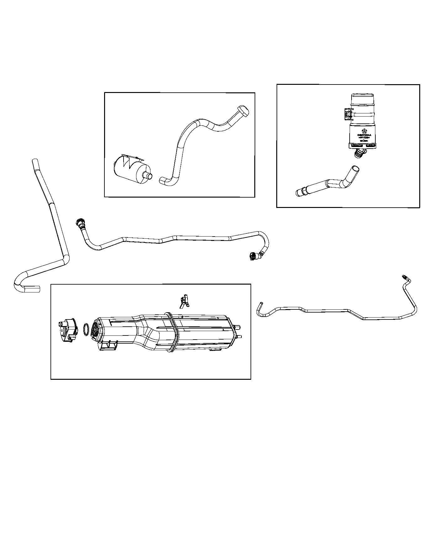 Diagram Vapor Canister and Leak Detection Pump. for your 1998 Dodge Ram 1500   