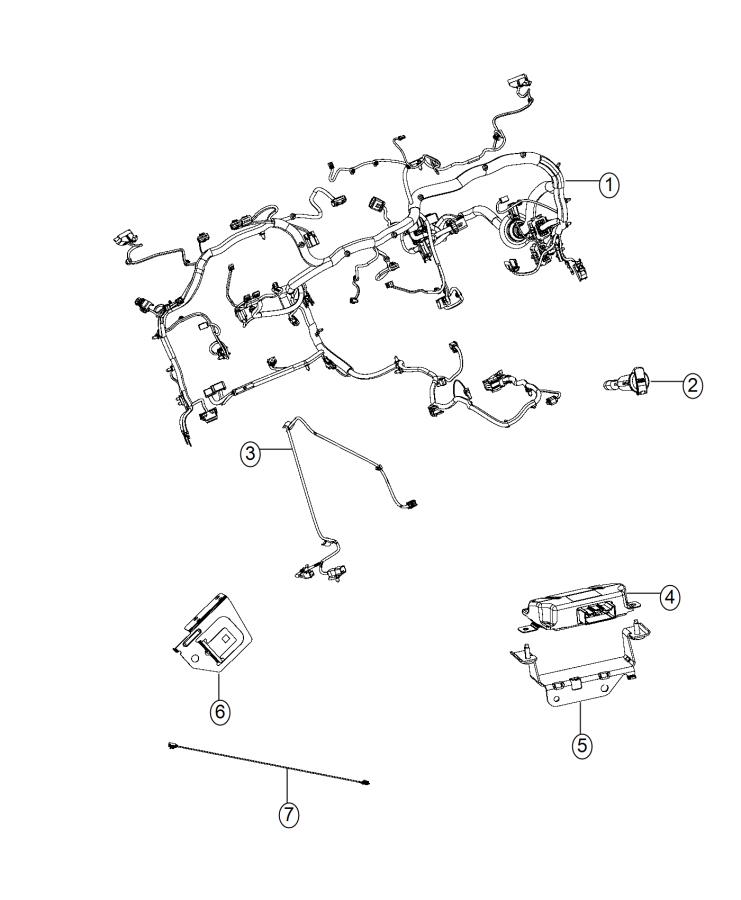 Diagram Wiring, Instrument Panel. for your 2021 Ram 1500  Tradesman Crew Cab 