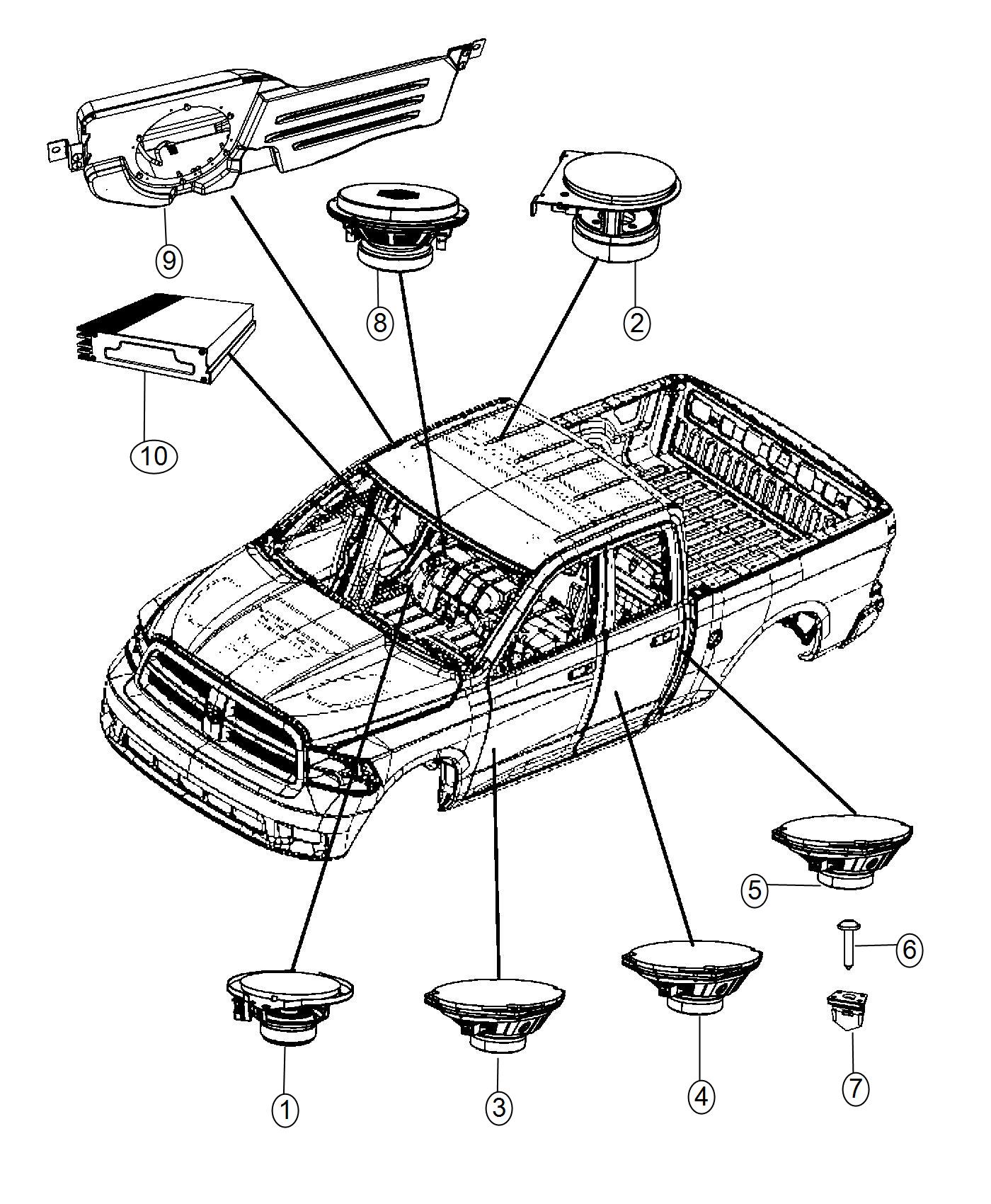 Speakers and Amplifiers. Diagram