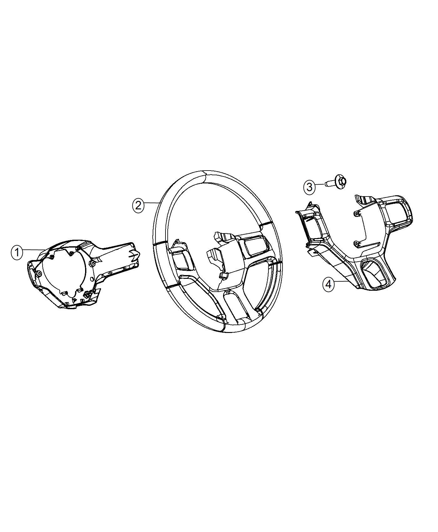 Diagram Steering Wheel Assembly. for your 2020 Ram 3500   